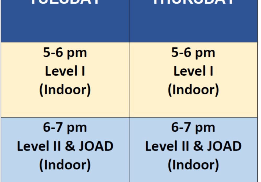 Archery Winter Schedule