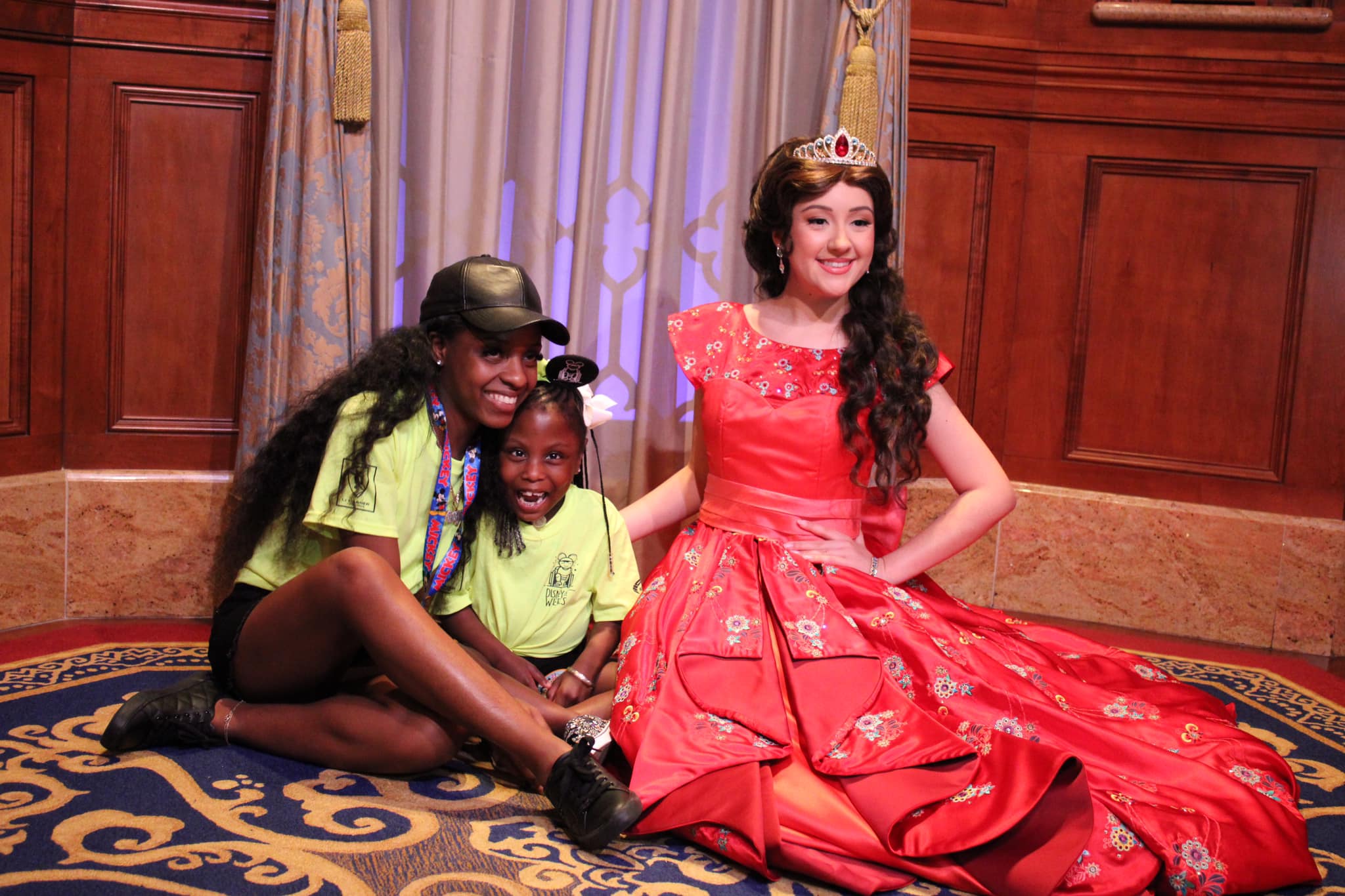 Disabled Girl Happy meeting Disney Princess