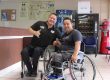 Fernando Dibuje receiving his new wheelchair